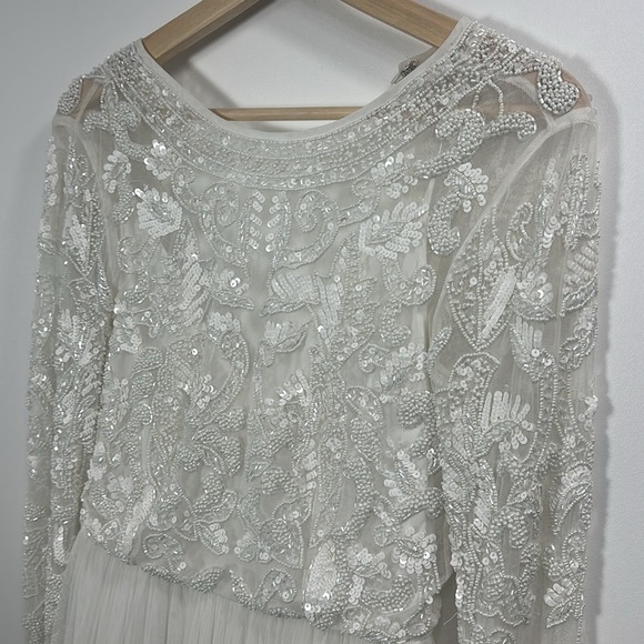 ASOS Bridal BOHO Elizabeth Wedding Gown Beaded Bodice size 2 - Picture 3 of 12